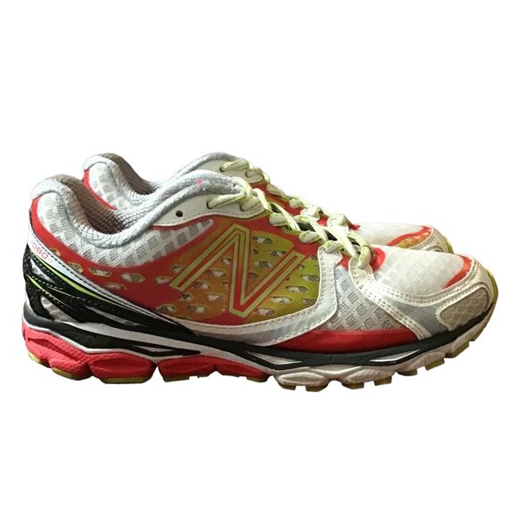 New Balance Shoes - New Balance Sneakers 1080 V3 W1080PL3 Womens 7 B White Pink Lime Running Shoes